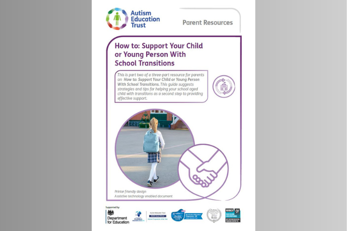 How to support your child or young person with school transitions. Resource cover